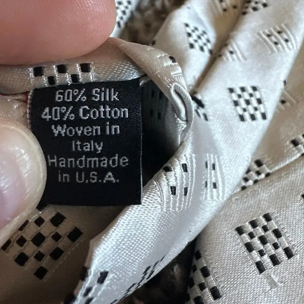 Set of 5 David Donahue Silk Ties Orange White Blue Purple