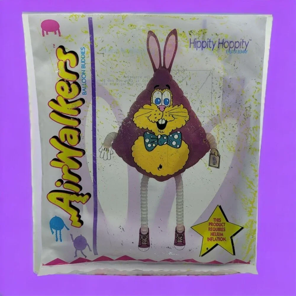 AirWalkers Balloon Buddies Easter Bunny‎ Rabbit Hippity Hoppity Vtg Purple Party