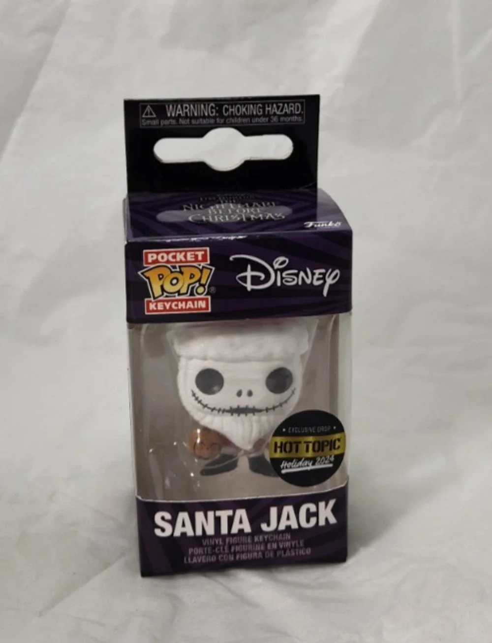 Funko Pocket Pop Disney Nightmare Before Christmas Santa Jack Keychain Exclusive