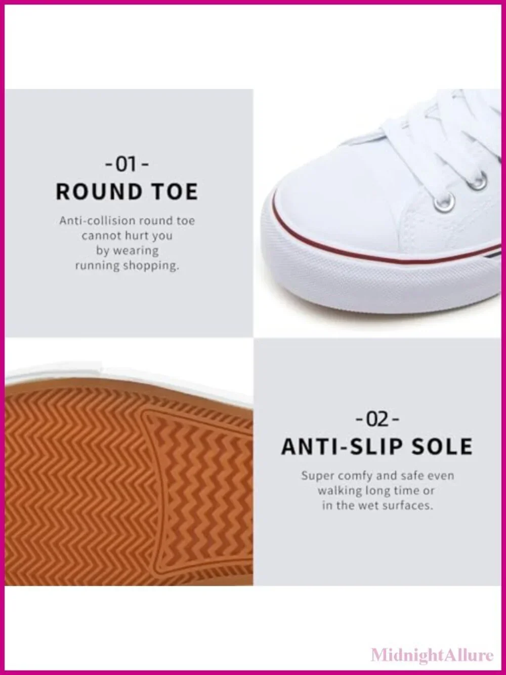 Women Canvas Sneakers Low Top Lace Up Slip Resistant Athletic Shoes