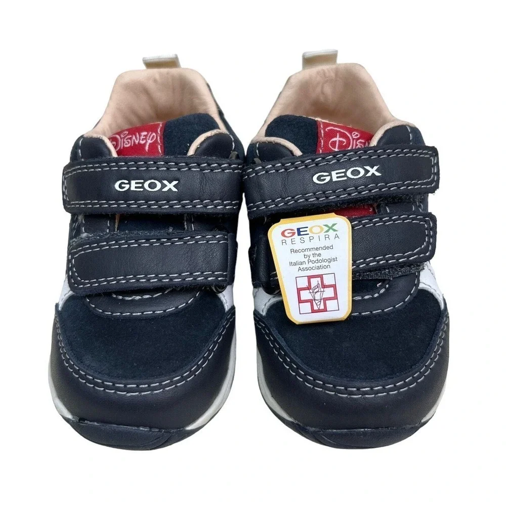 Geox Respira Disney Sneaker Mickey Mouse‎ Duo Monk Straps Baby Boy Blue Size 4