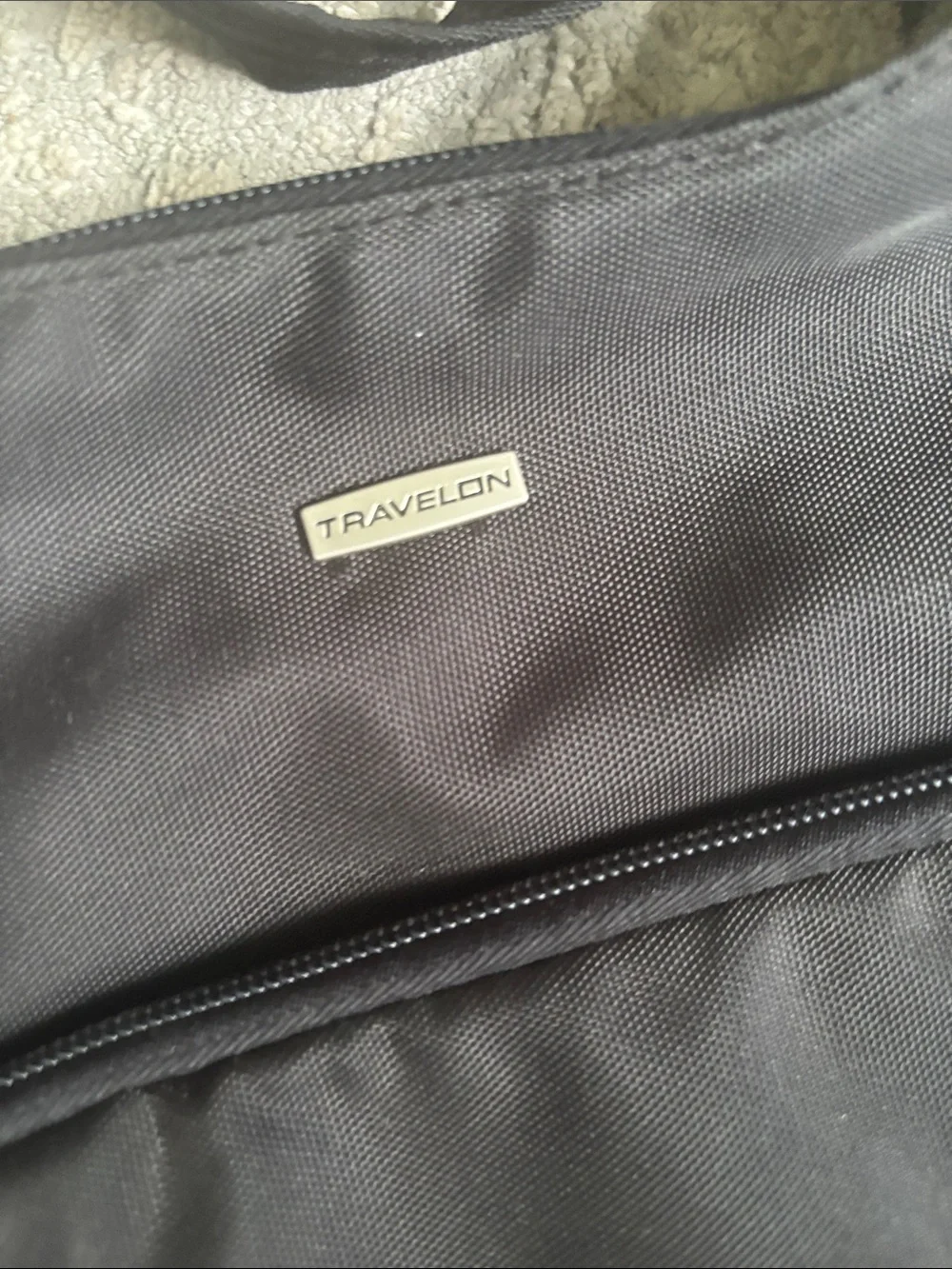 Travelon Black Nylon Messenger Crossbody Bag - Compact Everyday