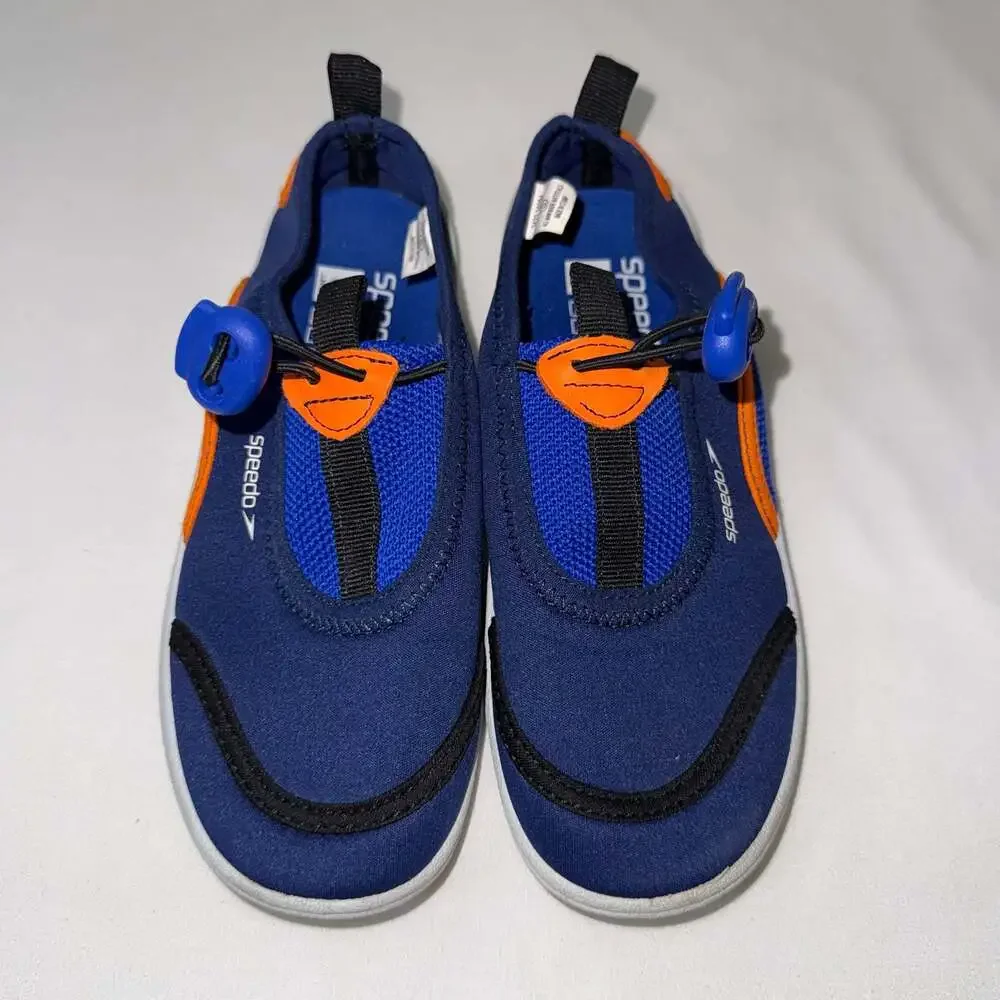 Speedo Junior Surfwalker Pro Water Shoes Blue Orange Size S 13-1