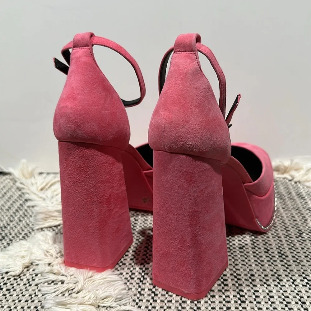 Gianni Bini Otten Suede Ankle Strap Platform Pumps