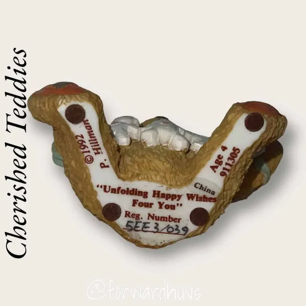 Cherished Teddies Unfolding Happy Wishes Four You Age 4 911305 1992