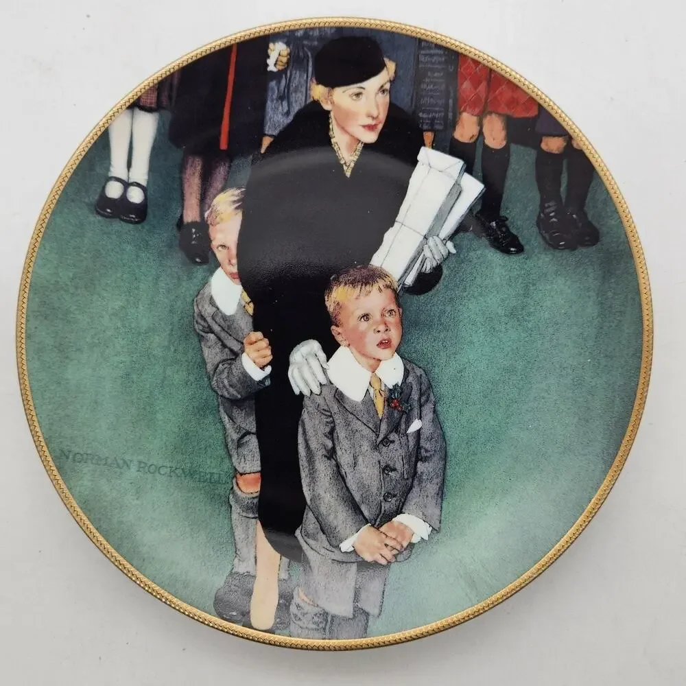 Norman Rockwell Collectors Plate MEN ABOUT TOWN #3260A 1991