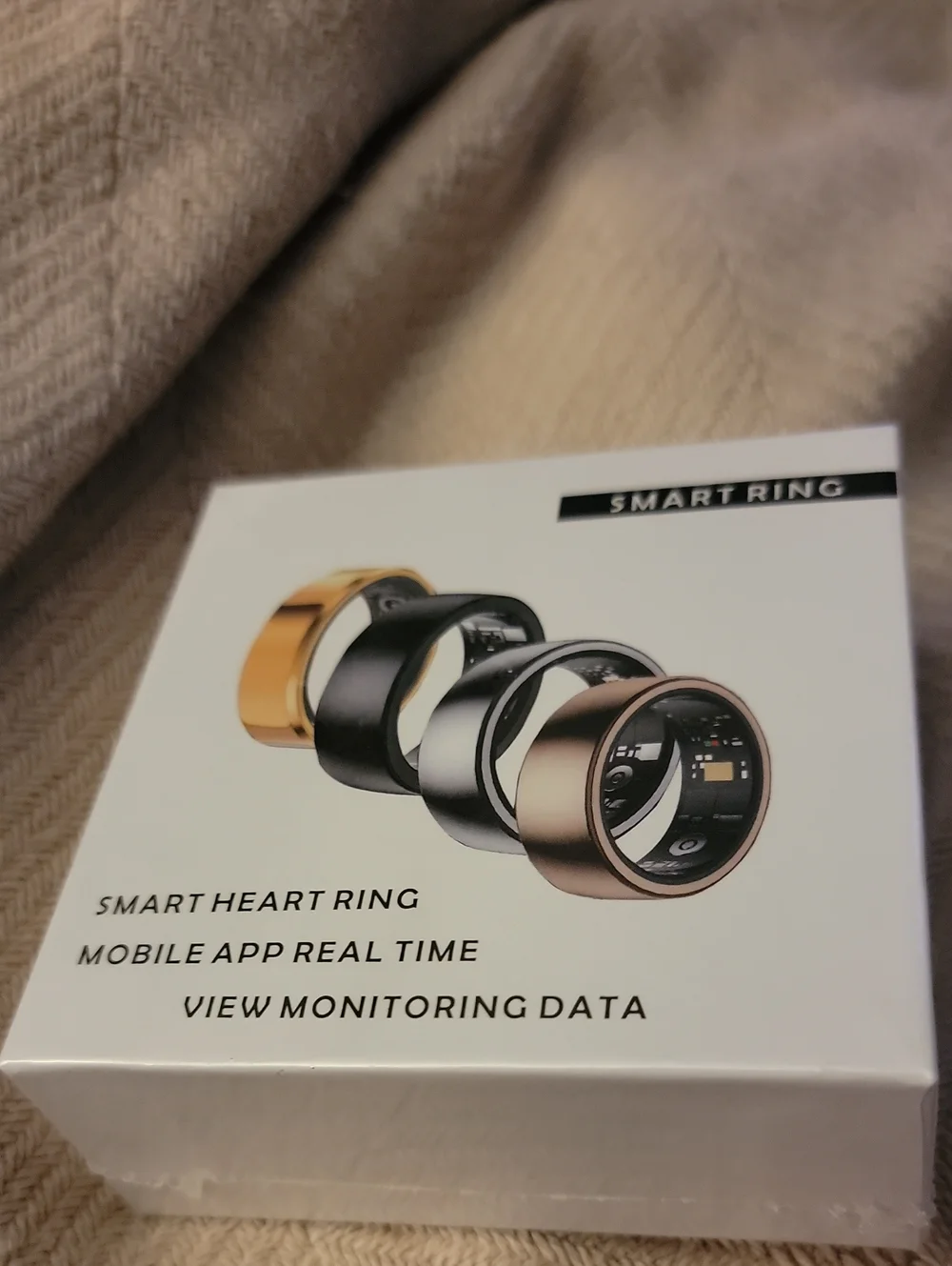 Smart Heart Ring - Black and Rose Gold Smart Wearable