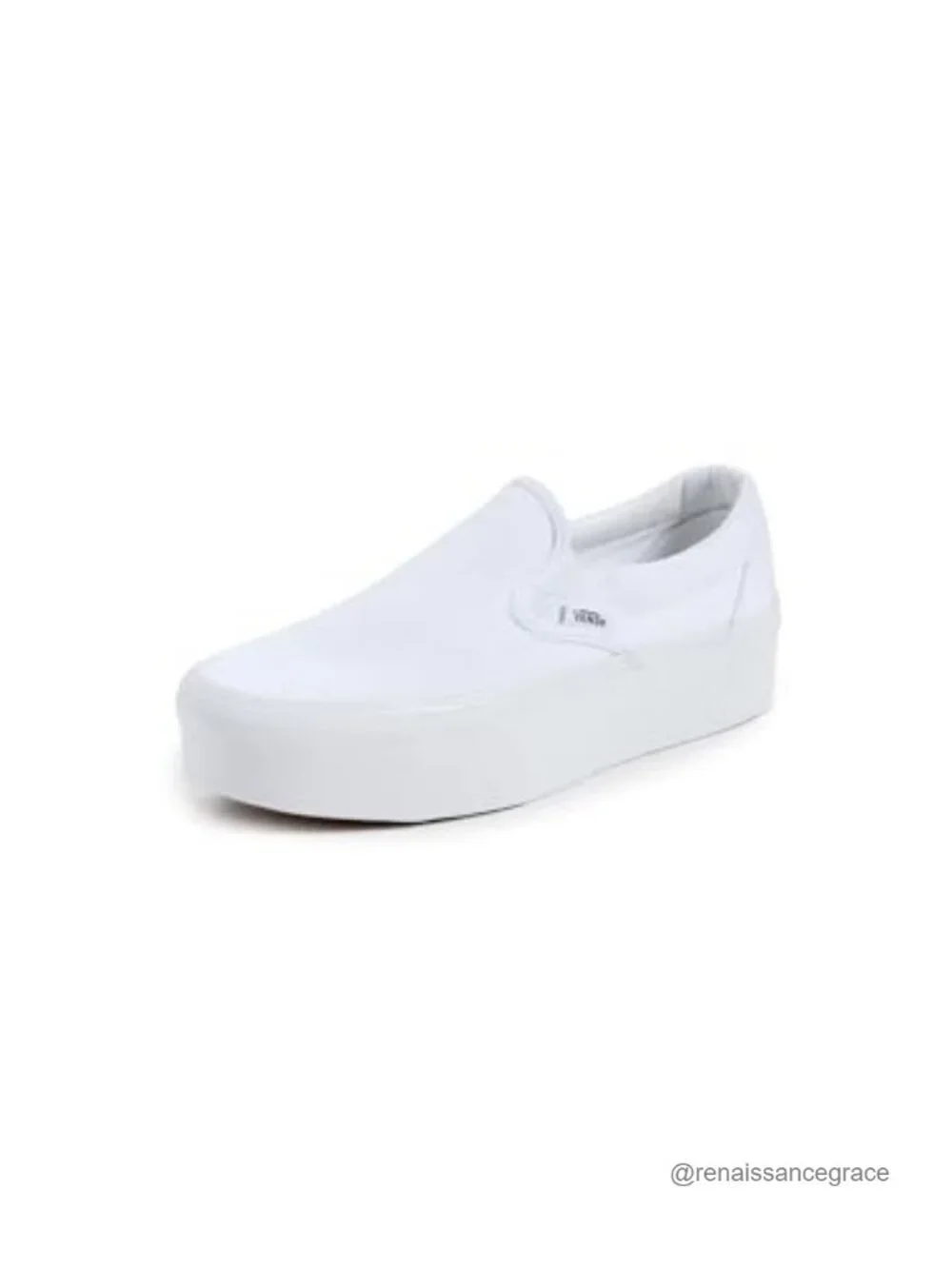 Classic Slip On Platform Sneakers Low Top Canvas Elastic Gores Cushioned Insole