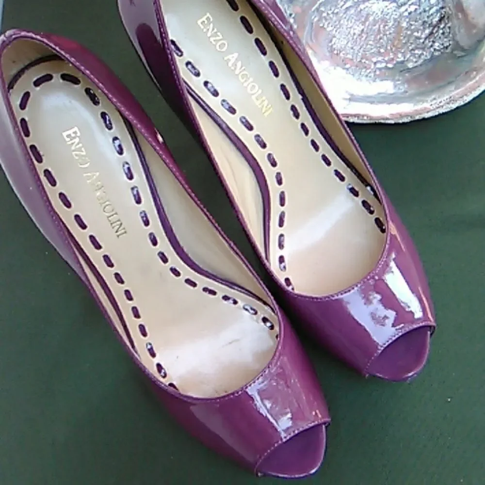 Enzo Angiolini Purple Platform Heels