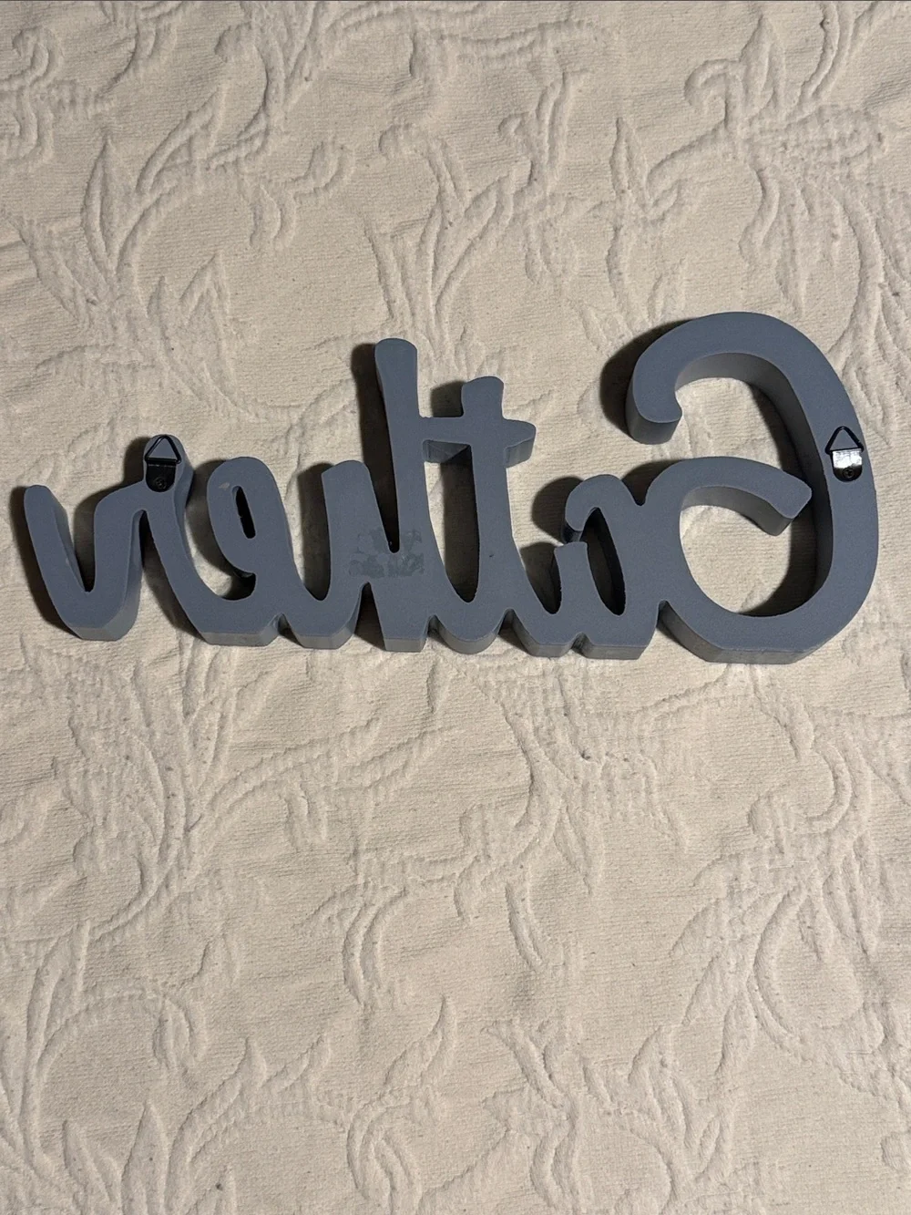 Gather Wall Word Wooden Sign - Blue