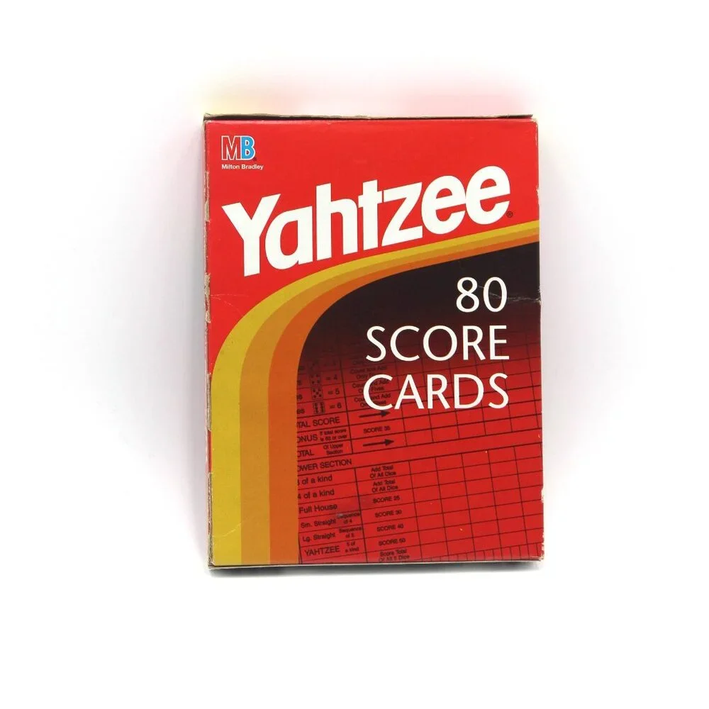 Vintage 1990's The Original Yahtzee 80 Replacement SCORE CARDS New in Box MB