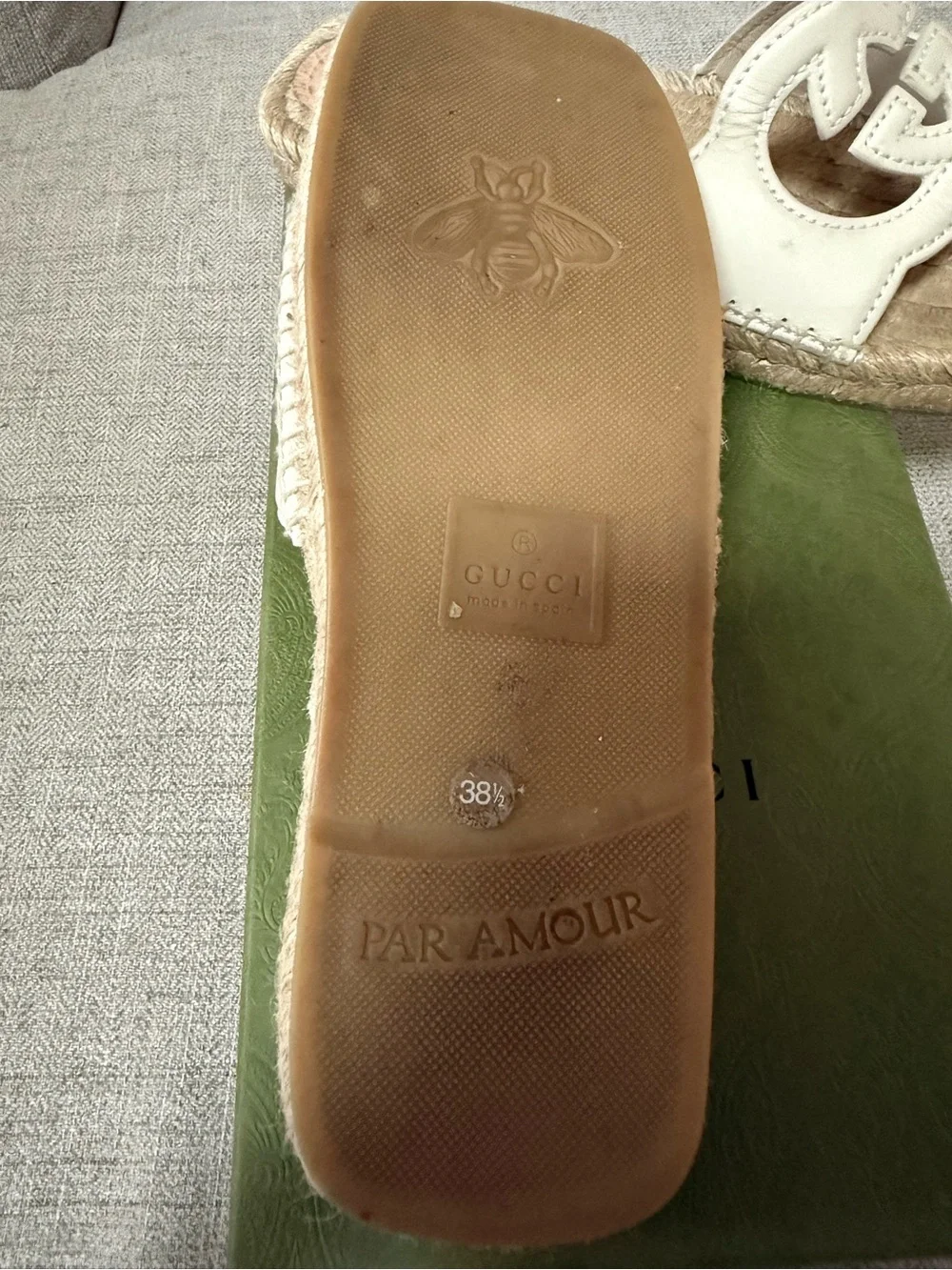 Gucci white leather