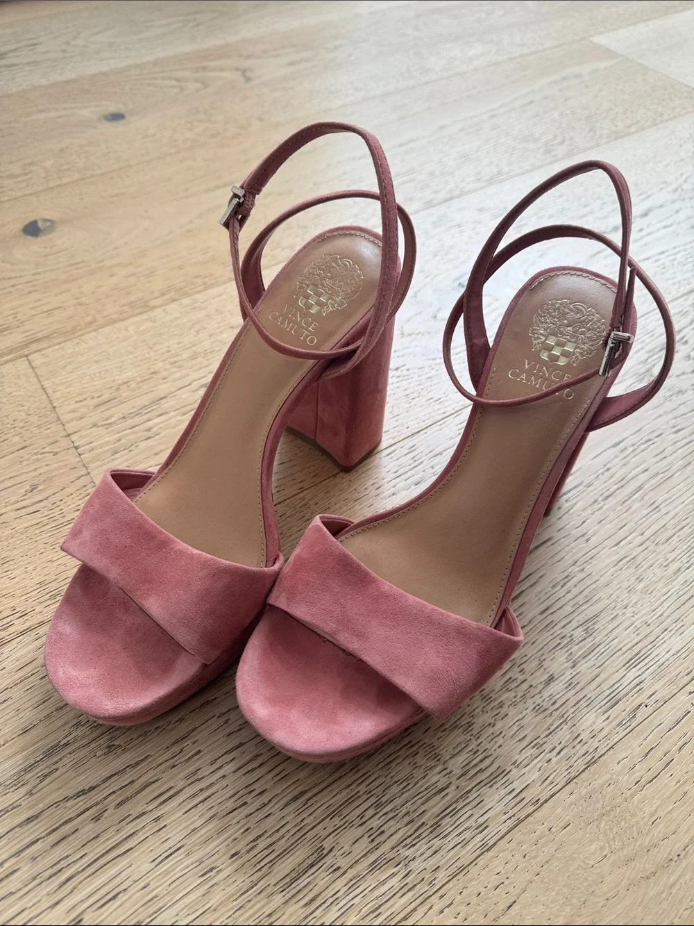 Vince Camuto platforms buckle upper