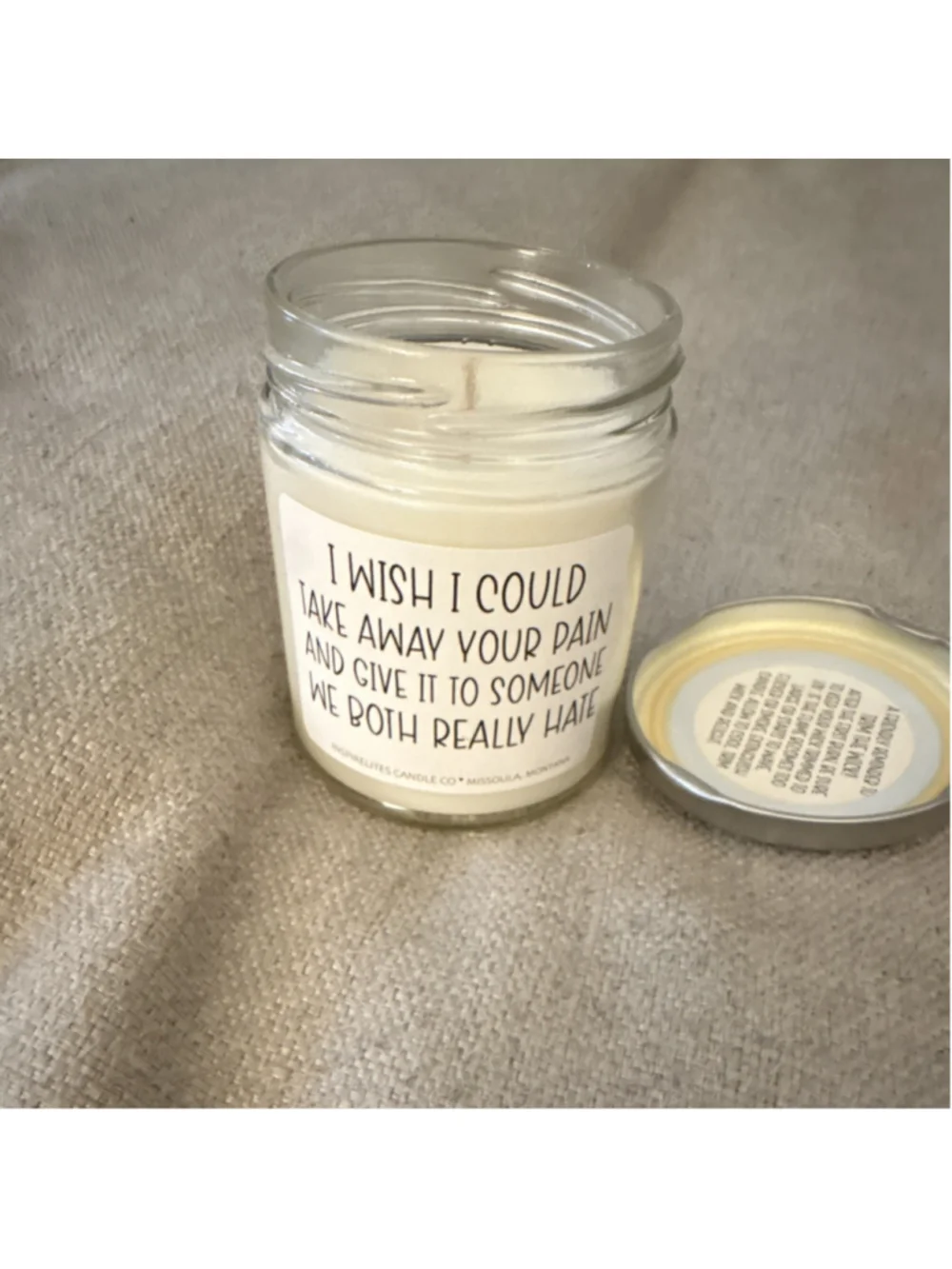 InspireLites Candle Co Apple Cider Donut Scented Jar Candle Coconut Soy Blend