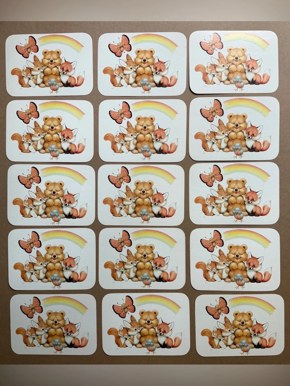 1980s Ruth J Morehead Sangamon Baby Forest Animals Postcards Lot of 15 4x6