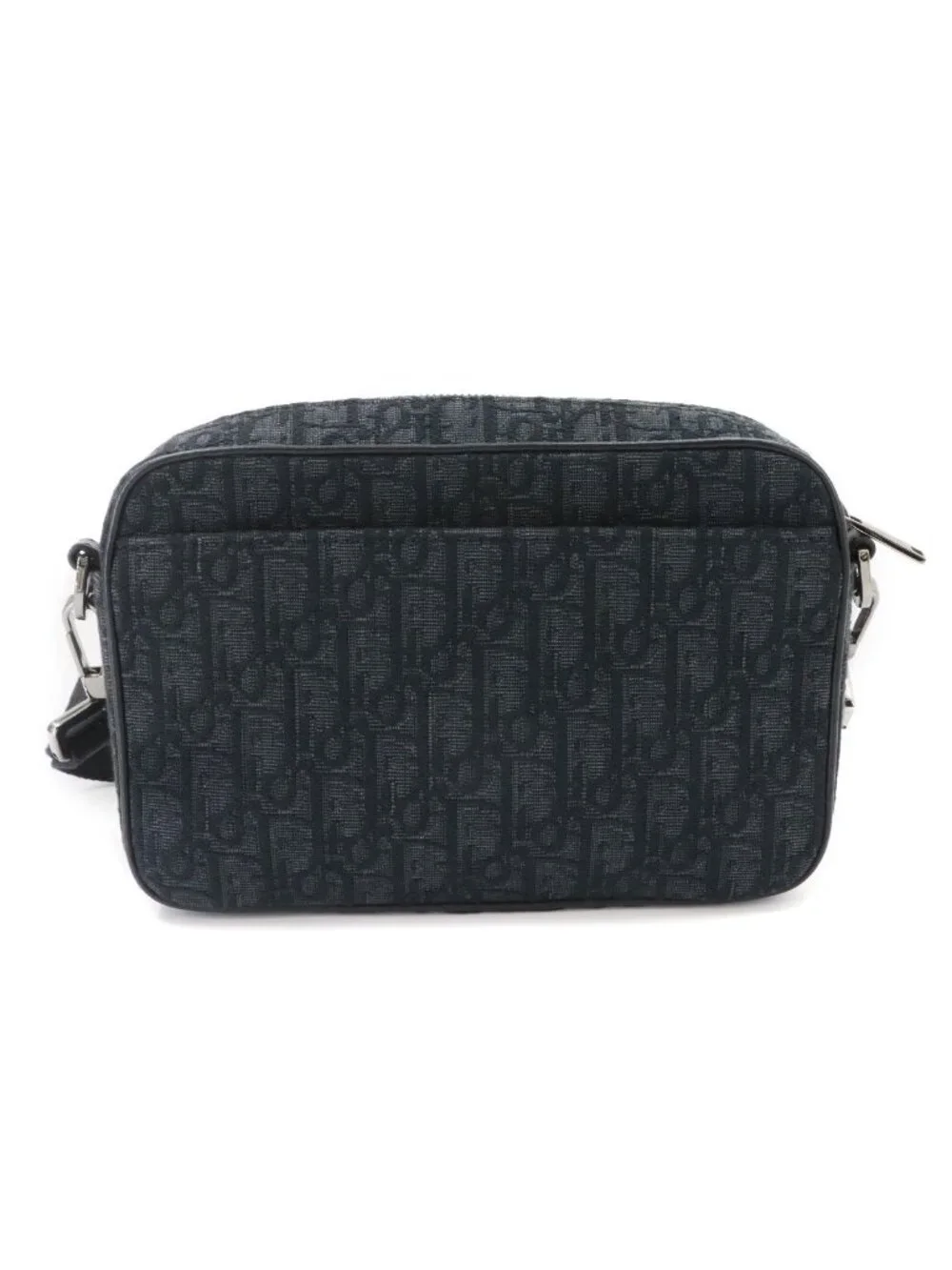 Dior Oblique Safari Shoulder Bag Canvas Leather Black