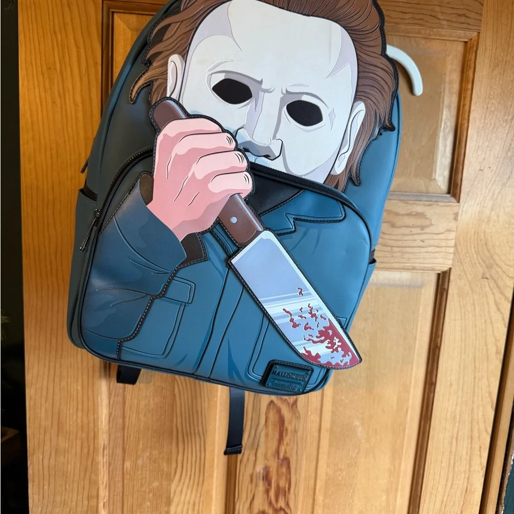 Loungefly Blue and Red Michael Myers Backpack