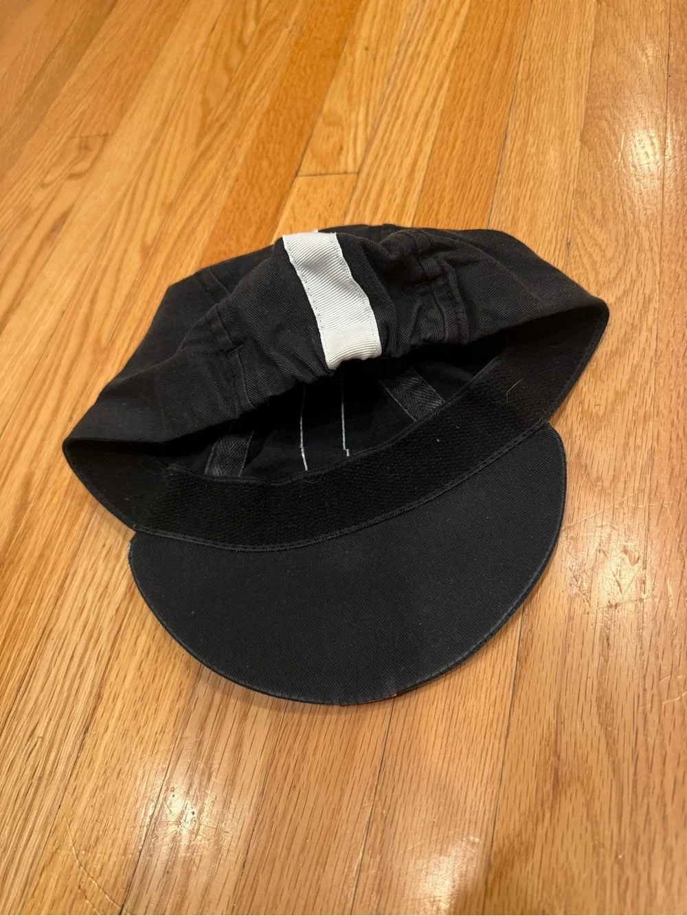 Kids Black Cap with White Stripe