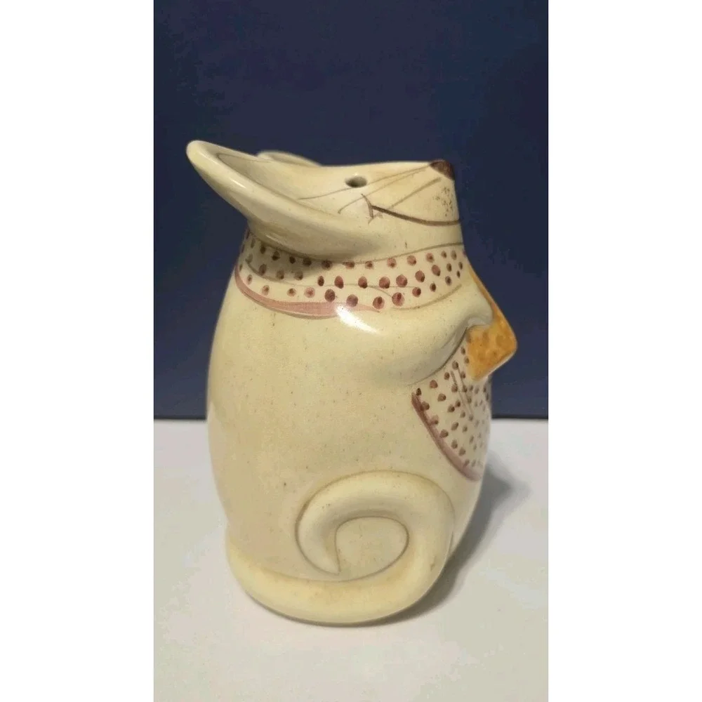 Handpainted  Ceramic Mouse  Cheese Shaker Made By Nelson S. Gustin Vintage...