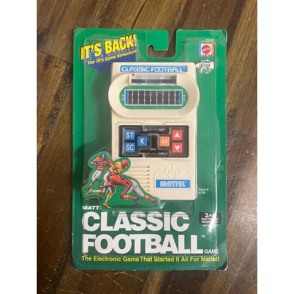 Mattel Classic Football Handheld Electronic Game Retro 70s Reissue‎ 29246 NIP