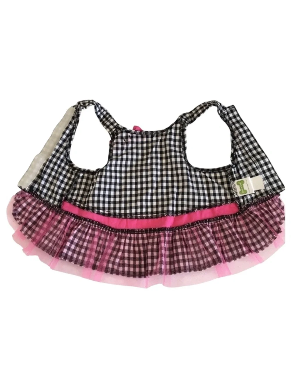 Wag-A-Tude Petco Black Plaid Dog Dress Size S