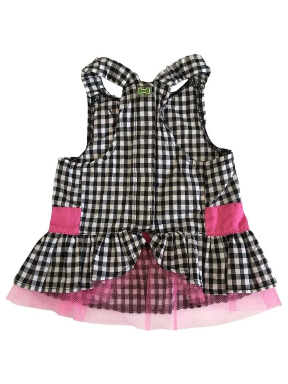 Wag-A-Tude Petco Black Plaid Dog Dress Size S