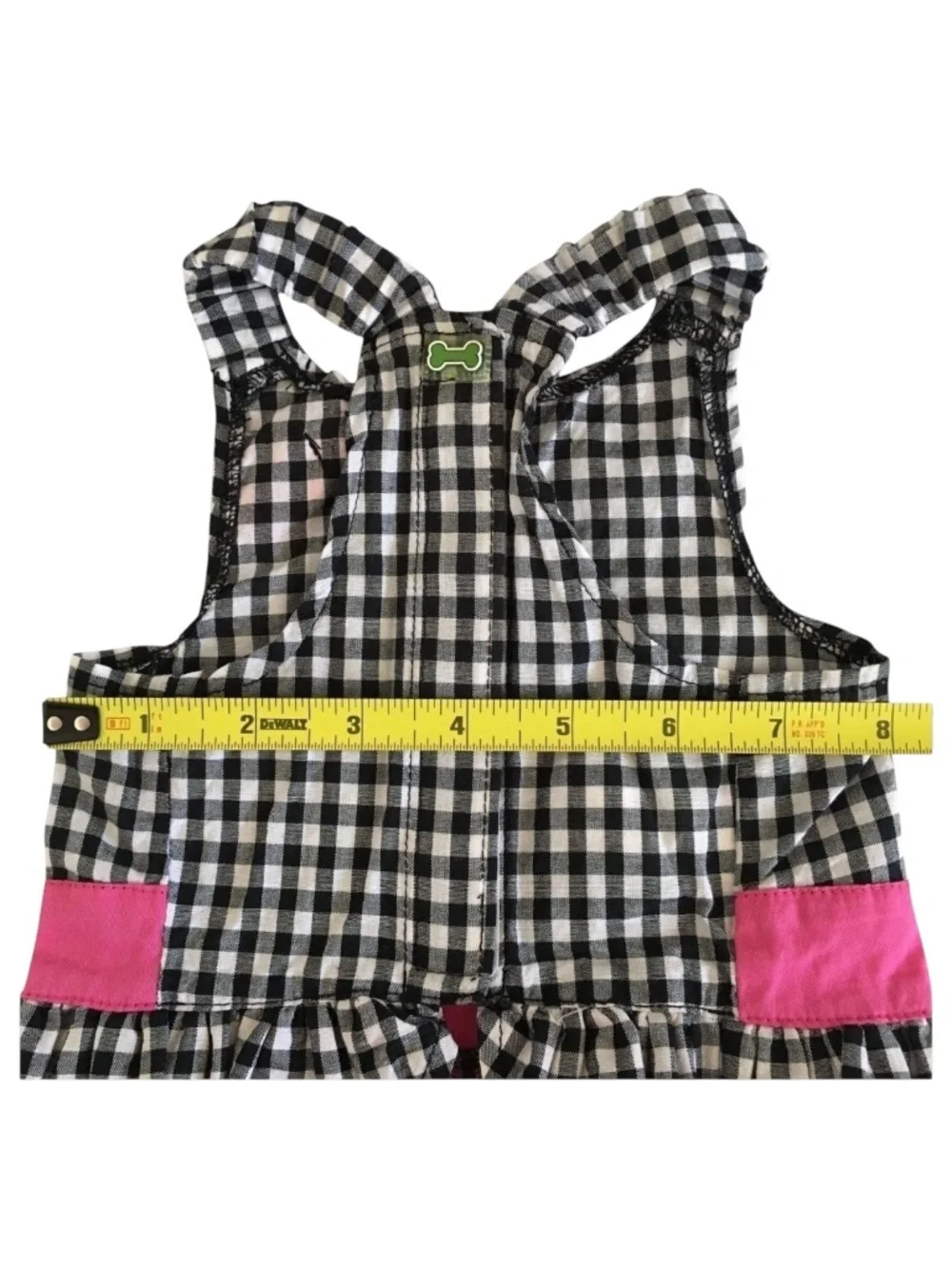 Wag-A-Tude Petco Black Plaid Dog Dress Size S