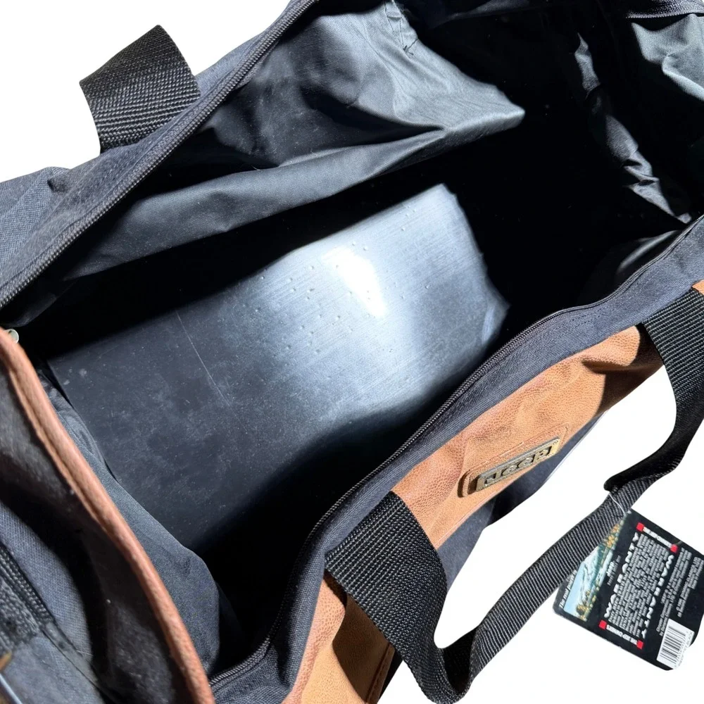 Jeep‎ Travel Duffel Bag Black Canvas Weekend Overnight Bag