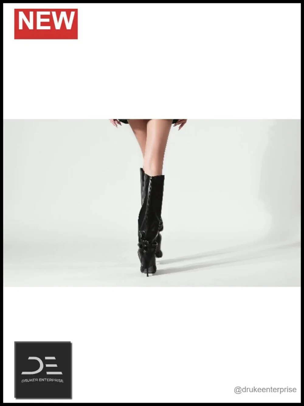 Fold Over Knee High Boots Pointed Toe Stiletto Heel Side Zipper