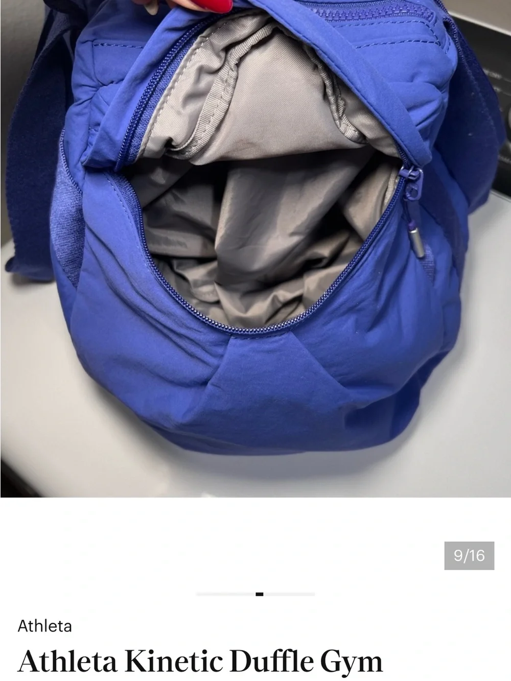 Athleta Blue Kinetic Duffel Bag