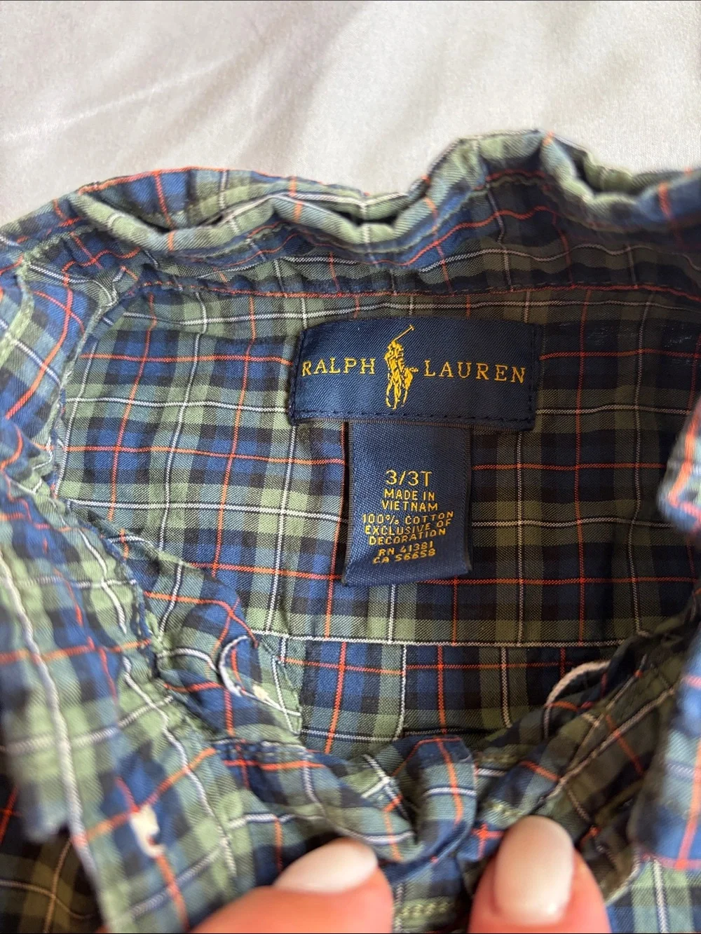 Ralph Lauren Navy, Green & Blue Plaid Button-Down Shirt