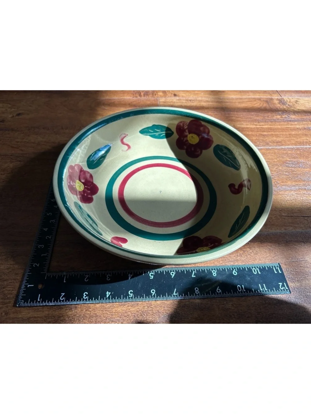 Vintage Watt Oven Ware Ceramic Bowl with Floral Design