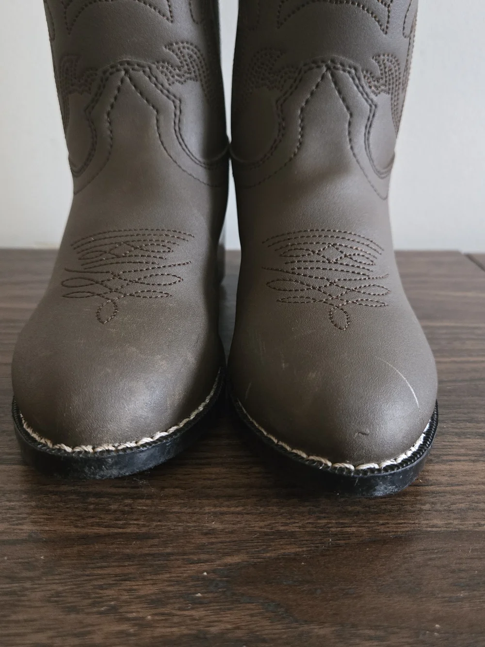 Durango Western Cowboy Boots KIDS Size 13C Dark Tan Distressed BT804