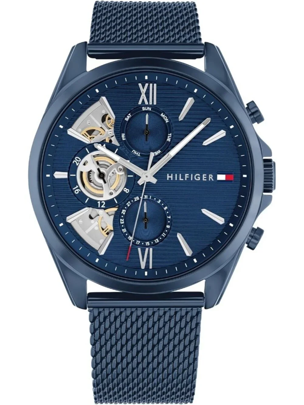 Men's Blue Quartz Multifunction 5ATM/50 Meters Water Resistance Wrist Watch