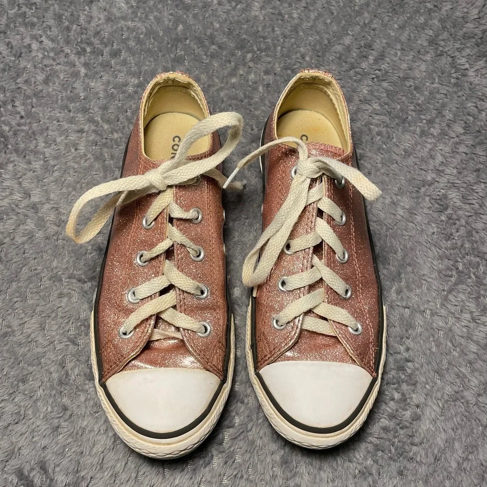 Converse pink glitter