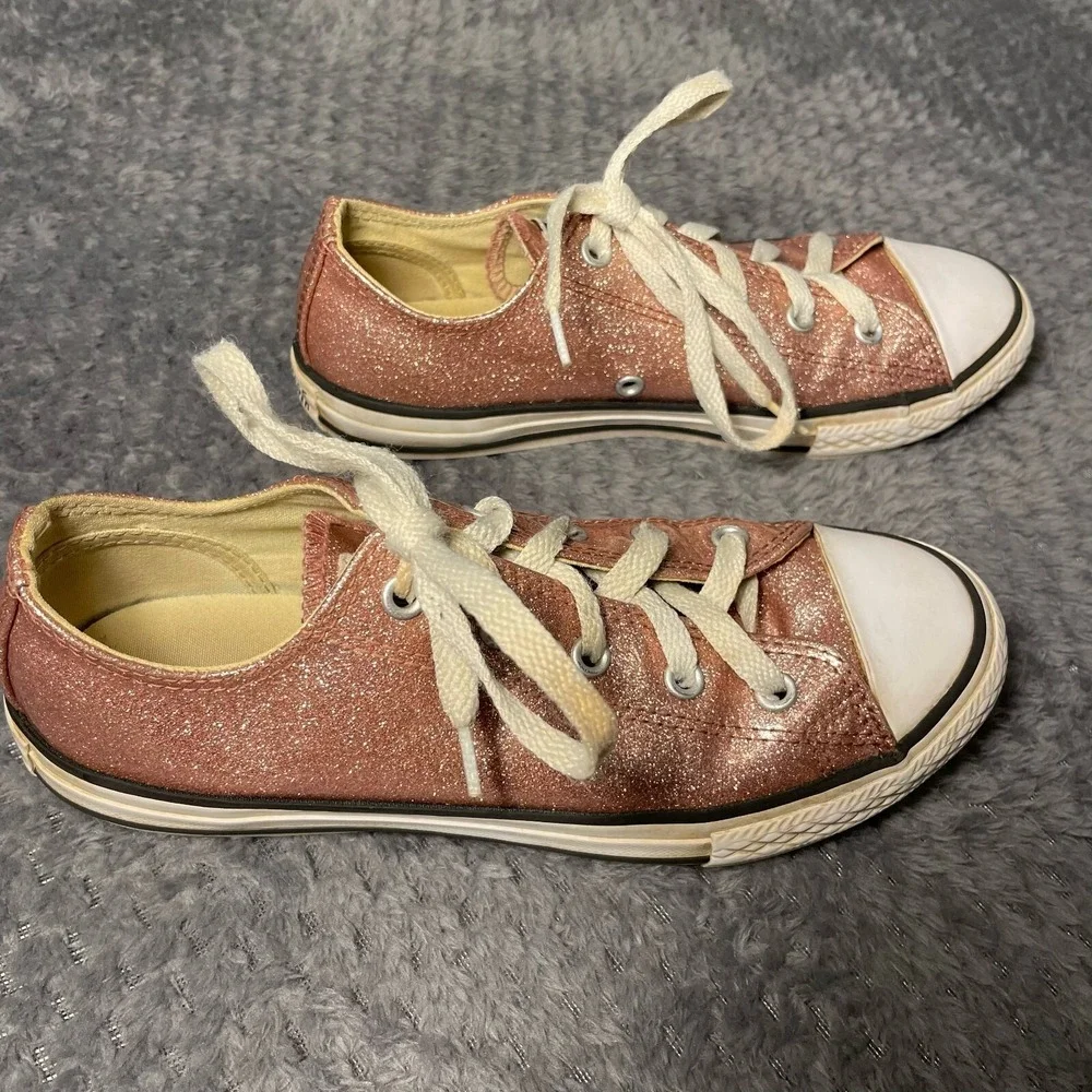 Converse pink glitter