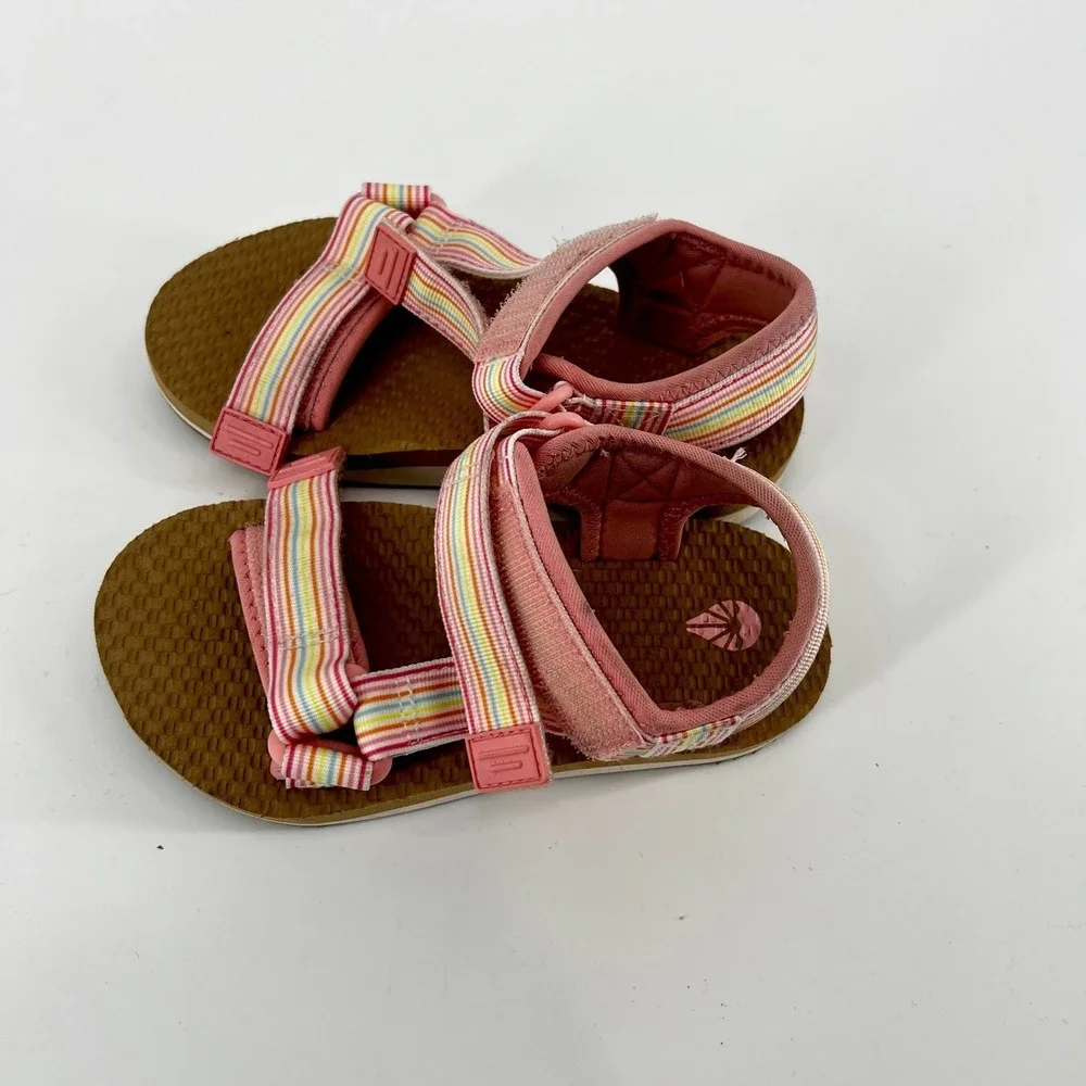 Academy Girls Sport Sandals Size 11D Pink Rainbow Strap Outdoor‎ Summer