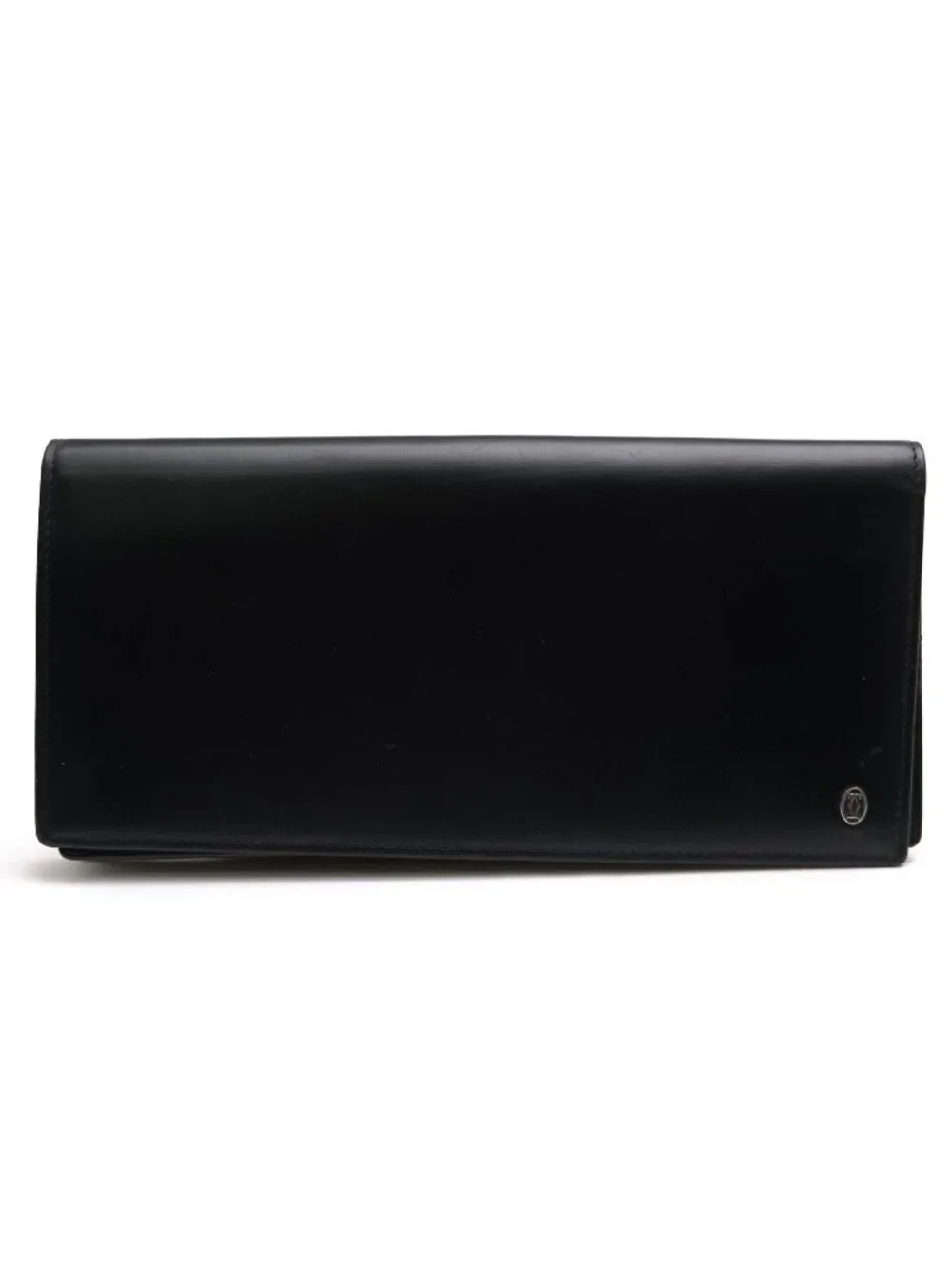 Cartier Wallet Leather Black Pasha Coin Purse Bifold