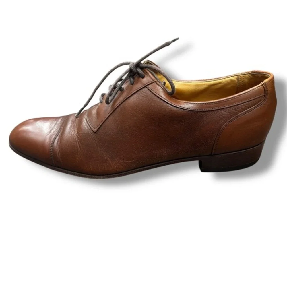 Sante‎ Majestik 11 D/B Brown Cap Toe Oxford Dress Shoes Leather Signature