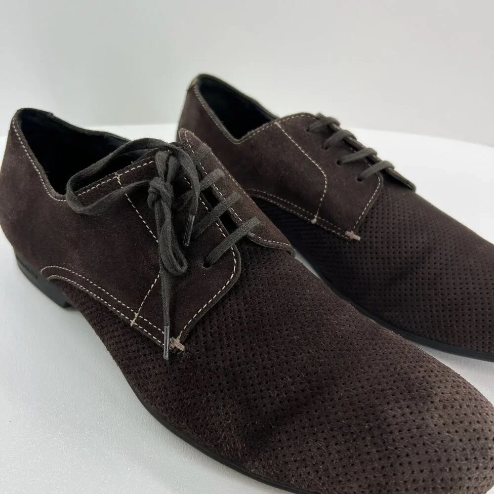 Bugatchi suede perforated