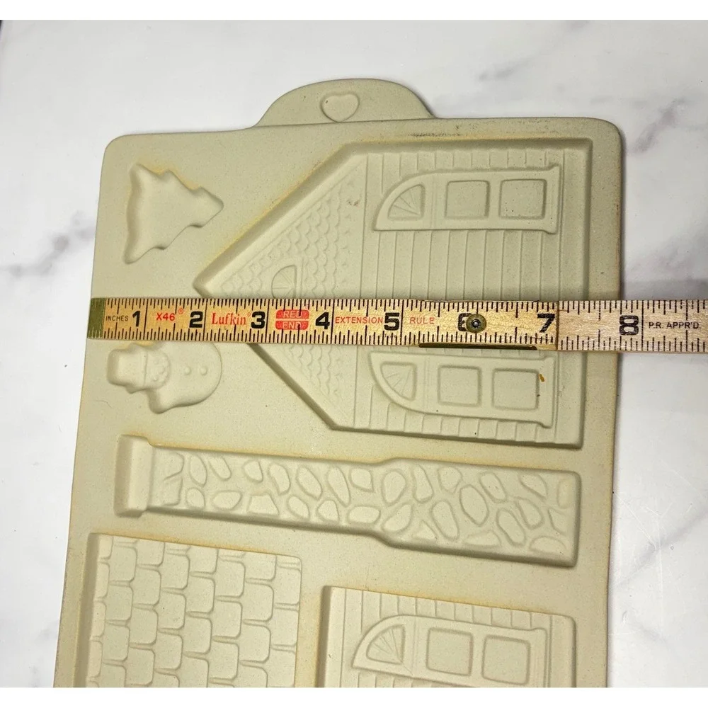 Pampered Chef Gingerbread House Stoneware Mold 1992 Vintage Holiday Baking Pan