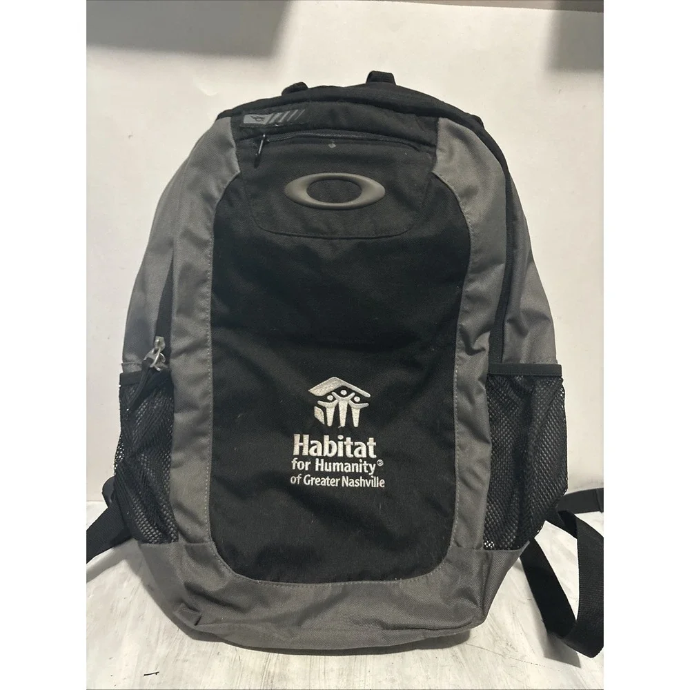 Oakley Habitat For Humanity Greater Nashville Backpack Gray Black 17in Bag
