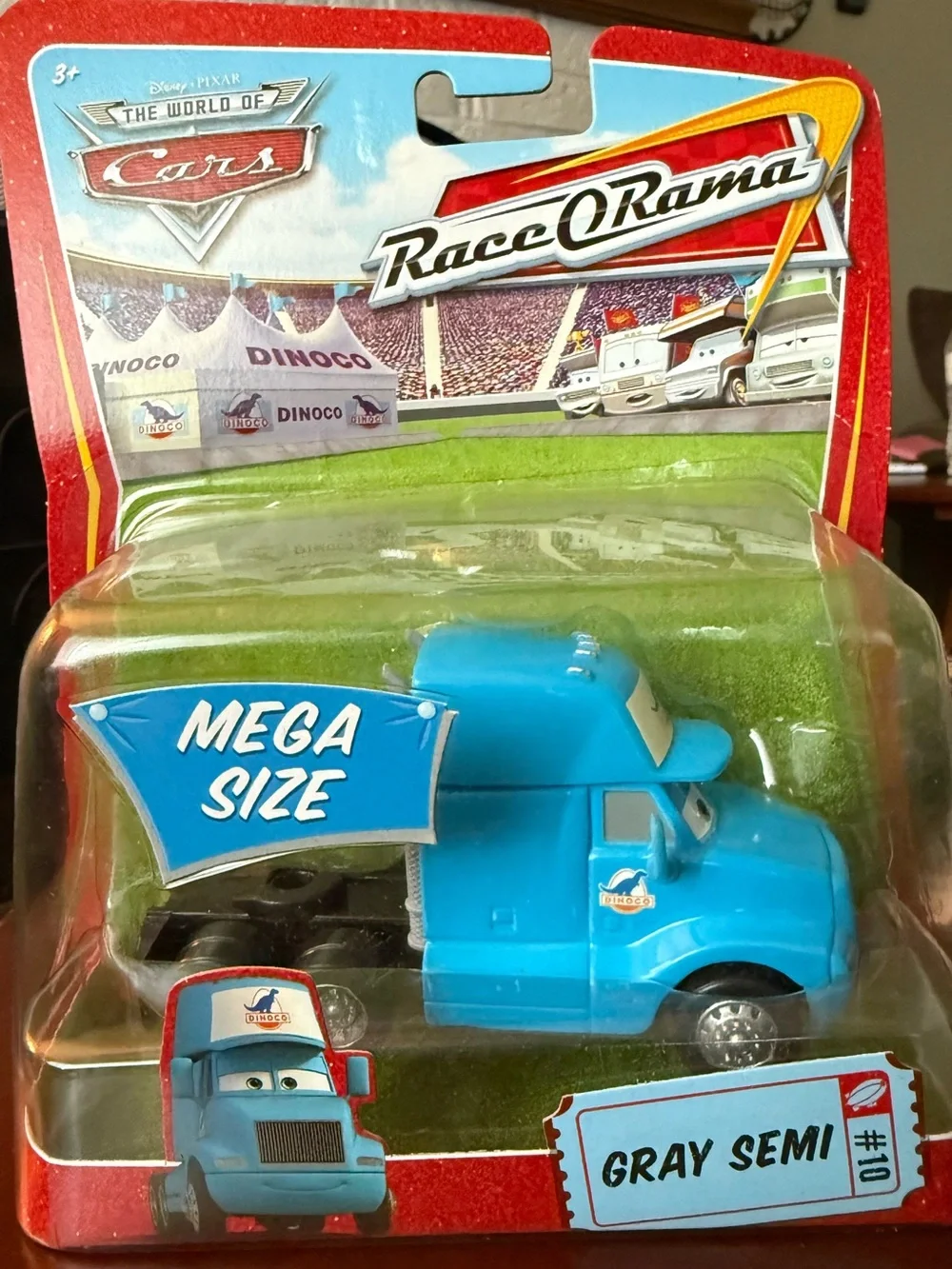 Disney/ Pixar/ Mattel Cars Race O Rama Mega Size Blue Semi Truck