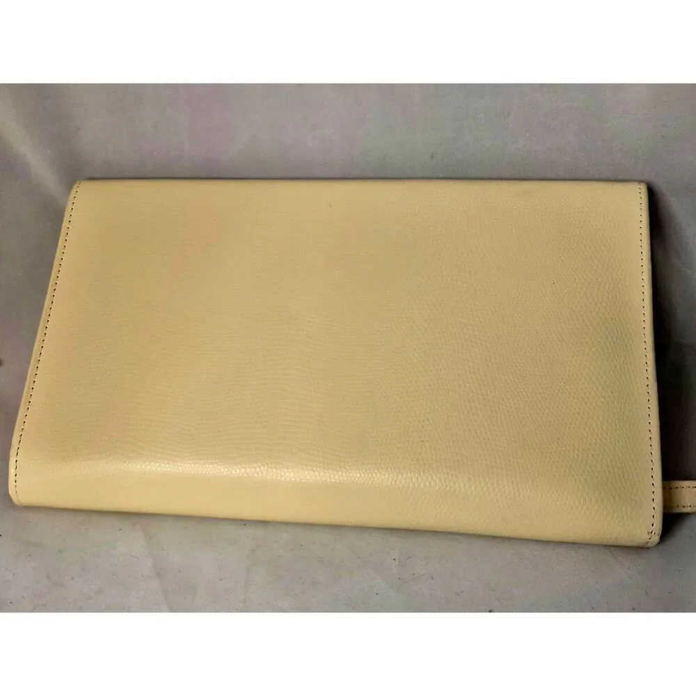 Leather jewelry organizer cream colored