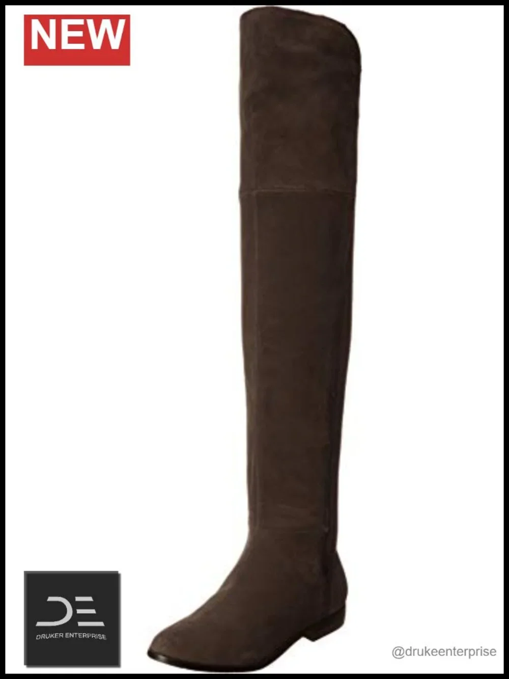Over the Knee Suede Riding Boots Pull On