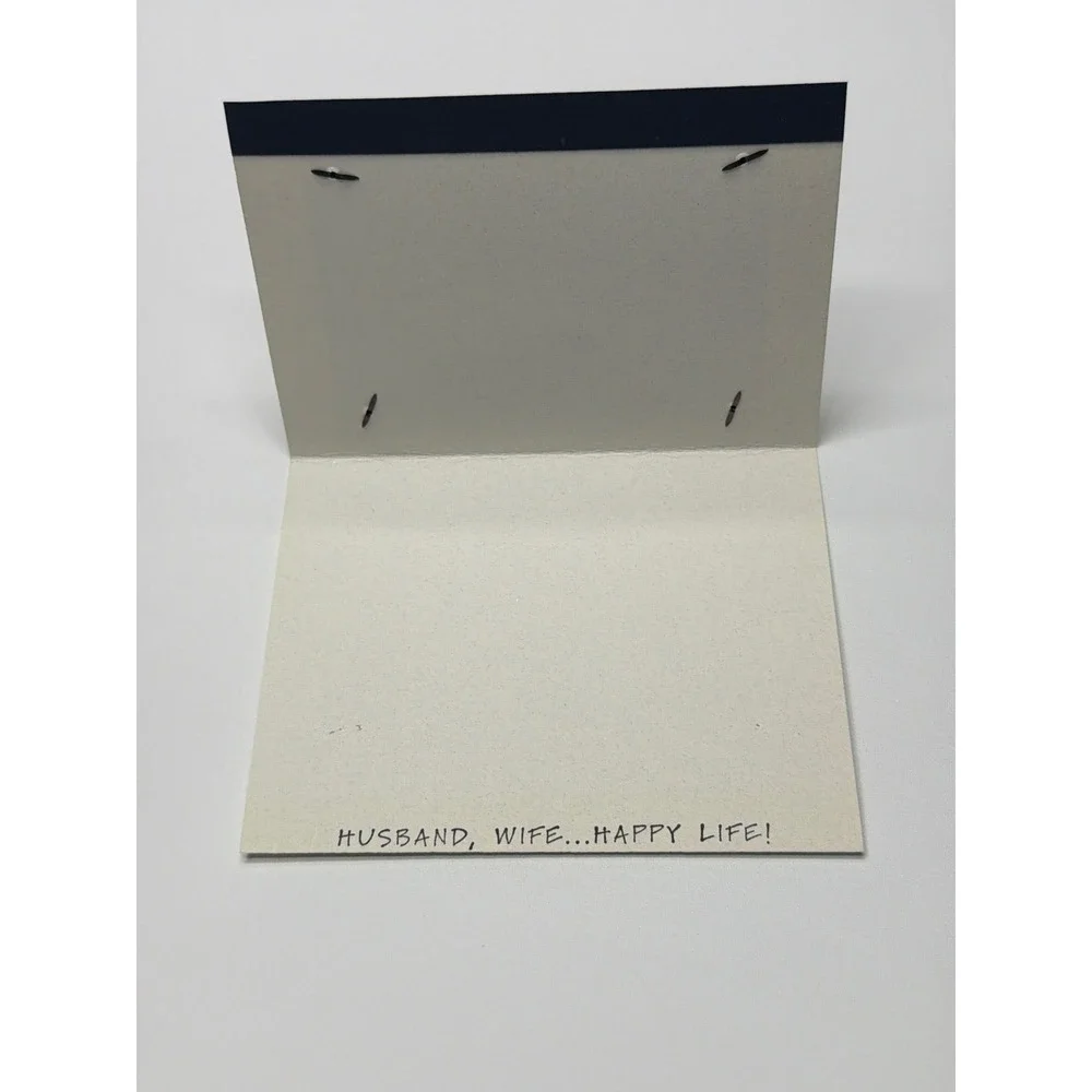 Art by Lori Handmade Greeting Card Husband Wife Happy‎ Life Funny Anniversary