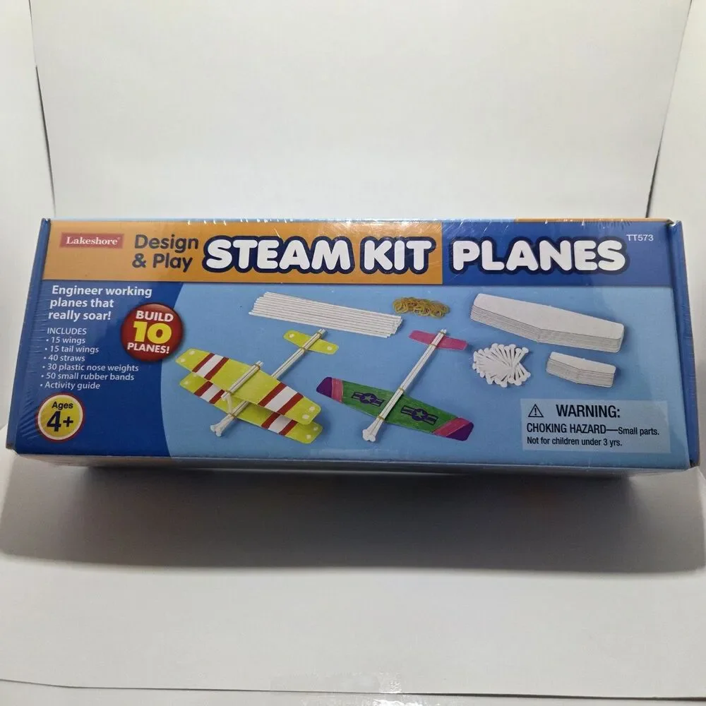 Lakeshore Design & Play Steam Kit Planes Build 10 Planes Factory Sealed
