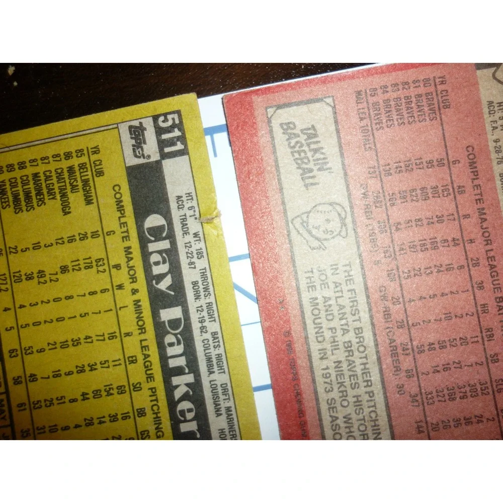 Topps measurements card