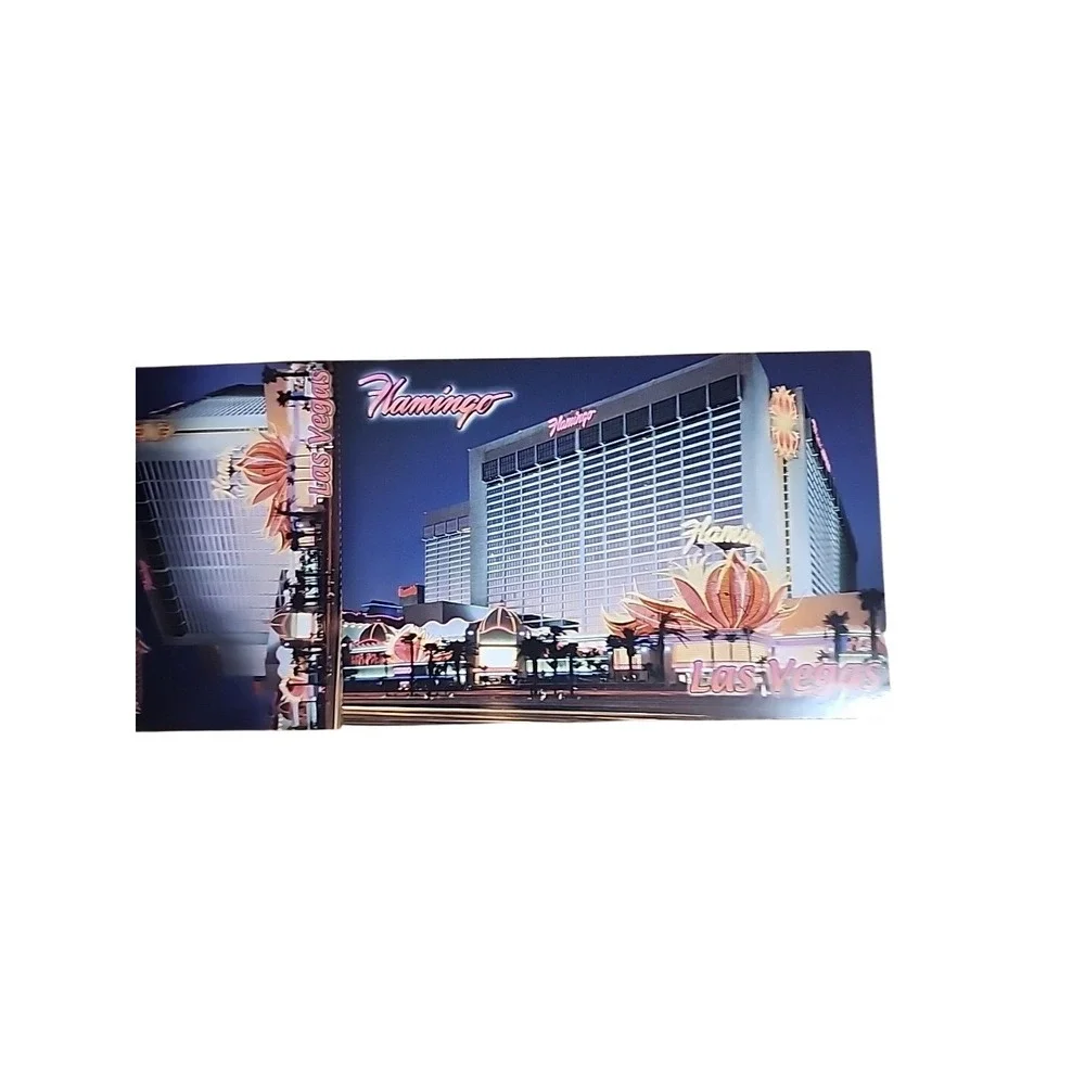 Las Vegas New York‎ Postcard Book Bonus 40 Views City Skyline Souvenir