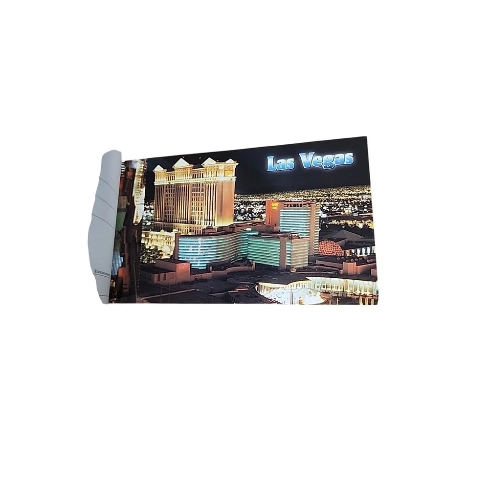Las Vegas New York‎ Postcard Book Bonus 40 Views City Skyline Souvenir